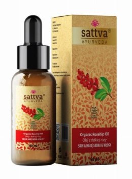 OLEJ DO CIAŁA I WŁOSÓW Z DZIKIEJ RÓŻY ECO 50 ml - SATTVA (AYURVEDA) SATTVA (kadzidła, kosmetyki)