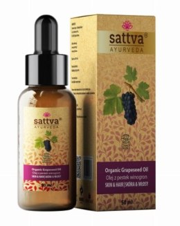 OLEJ DO CIAŁA I WŁOSÓW Z PESTEK WINOGRON ECO 50 ml - SATTVA (AYURVEDA) SATTVA (kadzidła, kosmetyki)
