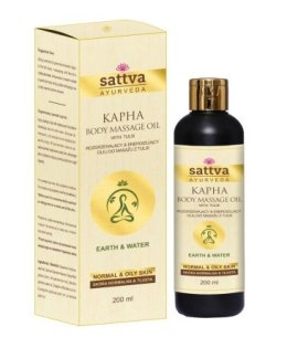 OLEJ DO MASAŻU ROZGRZEWAJĄCY I ENERGIZUJĄCY Z TULSI 200 ml - SATTVA (AYURVEDA) SATTVA (kadzidła, kosmetyki)
