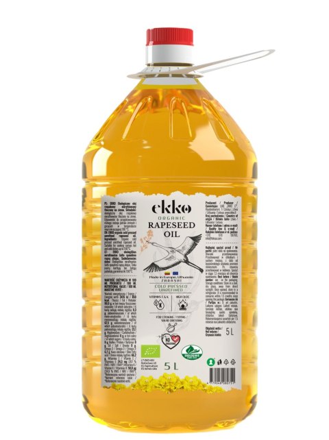 OLEJ RZEPAKOWY TŁOCZONY NA ZIMNO OMEGA-3 BIO 5 L - HORECA (EKKO) HORECA BIO - pozostałe OLEJ RZEPAKOWY TŁOCZONY NA ZIMNO OMEGA-3 BIO 5 L - HORECA (EKKO) HORECA BIO - pozostałe