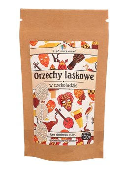 ORZECHY LASKOWE W CZEKOLADZIE BEZ DODATKU CUKRÓW BEZGLUTENOWE 100 g - PIĘĆ PRZEMIAN PIĘĆ PRZEMIAN (produkty spożywcze)