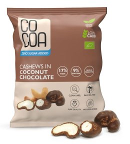 ORZECHY NERKOWCA W CZEKOLADZIE KOKOSOWEJ BEZ DODATKU CUKRÓW BIO 70 g - COCOA COCOA (czekolady i bakalie w surowej czekoladzie)