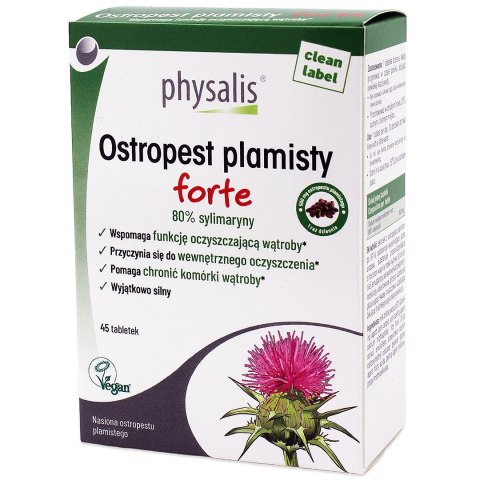 OSTROPEST PLAMISTY FORTE 45 TABLETEK - PHYSALIS PHYSALIS (olejki eteryczne, suplementy) OSTROPEST PLAMISTY FORTE 45 TABLETEK - PHYSALIS PHYSALIS (olejki eteryczne, suplementy)