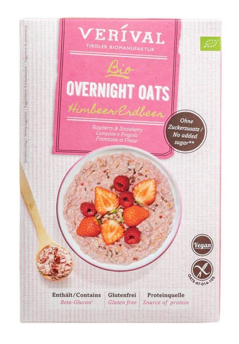 OWSIANKA PROTEINOWA Z MALINAMI I TRUSKAWKAMI BEZ DODATKU CUKRÓW BEZGLUTENOWA BIO 350 g - VERIVAL VERIVAL (produkty śniadaniowe) OWSIANKA PROTEINOWA Z MALINAMI I TRUSKAWKAMI BEZ DODATKU CUKRÓW BEZGLUTENOWA BIO 350 g - VERIVAL VERIVAL (produkty śniadaniowe)