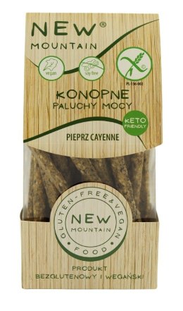 PALUCHY MOCY KONOPNE Z PIEPRZEM CAYENNE BEZGLUTENOWE 200 g - NEW MOUNTAIN NEW MOUNTAIN (bezglutenowe-ciastka,bezy,paluchy)