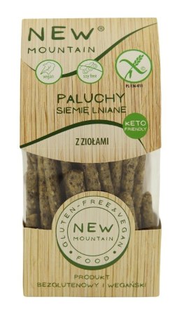 PALUCHY Z SIEMIENIEM LNIANYM I ZIOŁAMI BEZGLUTENOWE 200 g - NEW MOUNTAIN NEW MOUNTAIN (bezglutenowe-ciastka,bezy,paluchy)