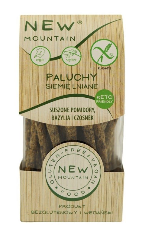 PALUCHY Z SIEMIENIEM LNIANYM, POMIDORAMI, CZOSNKIEM I BAZYLIĄ BEZGLUTENOWE 200 g - NEW MOUNTAIN NEW MOUNTAIN (bezglutenowe-ciastka,bezy,paluchy) PALUCHY Z SIEMIENIEM LNIANYM, POMIDORAMI, CZOSNKIEM I BAZYLIĄ BEZGLUTENOWE 200 g - NEW MOUNTAIN NEW MOUNTAIN (bezglutenowe-ciastka,bezy,paluchy)