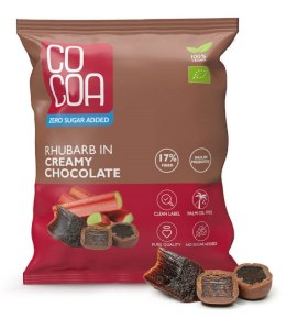 RABARBAR W CZEKOLADZIE CREAMY BIO 70 g - COCOA COCOA (czekolady i bakalie w surowej czekoladzie)