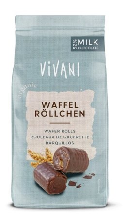 RURKI WAFLOWE W MLECZNEJ CZEKOLADZIE BIO 125 g - VIVANI VIVANI (czekolady, batony, kakao instant)