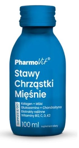 SHOT KOLAGEN NA STAWY, CHRZĄSTKI, MIĘŚNIE BEZGLUTENOWY 100 ml - PHARMOVIT (SUPPLES & GO) PHARMOVIT (suplementy diety)