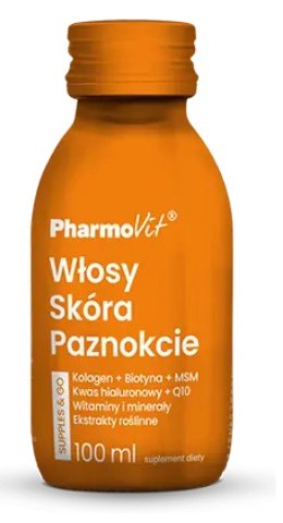 SHOT KOLAGEN NA WŁOSY, SKÓRĘ, PAZNOKCIE BEZGLUTENOWY 100 ml - PHARMOVIT (SUPPLES & GO) PHARMOVIT (suplementy diety)