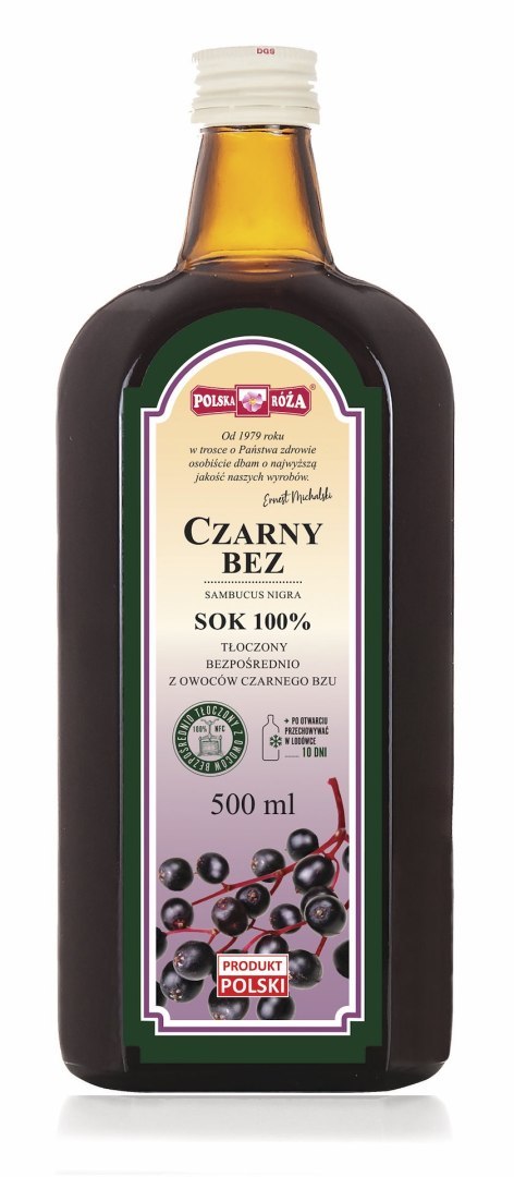 SOK Z CZARNEGO BZU NFC 500 ml - POLSKA RÓŻA POLSKA RÓŻA (soki owocowe, syropy, shoty) SOK Z CZARNEGO BZU NFC 500 ml - POLSKA RÓŻA POLSKA RÓŻA (soki owocowe, syropy, shoty)