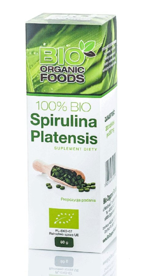 SPIRULINA PLATENSIS BIO (250 mg) 320 TABLETEK - BIO ORGANIC FOODS BIO ORGANIC FOODS (suplementy diety) SPIRULINA PLATENSIS BIO (250 mg) 320 TABLETEK - BIO ORGANIC FOODS BIO ORGANIC FOODS (suplementy diety)