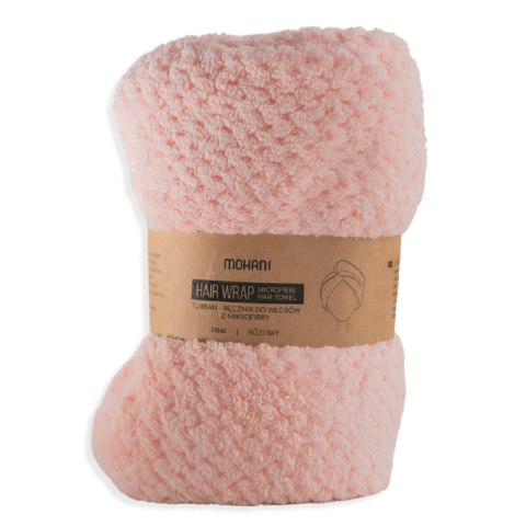 TURBAN - RĘCZNIK DO WŁOSÓW Z MIKROFIBRY RÓŻOWY - MOHANI MOHANI (kosmetyki) TURBAN - RĘCZNIK DO WŁOSÓW Z MIKROFIBRY RÓŻOWY - MOHANI MOHANI (kosmetyki)