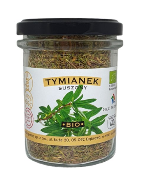TYMIANEK SUSZONY BEZGLUTENOWY BIO 40 g - PIĘĆ PRZEMIAN PIĘĆ PRZEMIAN (produkty spożywcze) TYMIANEK SUSZONY BEZGLUTENOWY BIO 40 g - PIĘĆ PRZEMIAN PIĘĆ PRZEMIAN (produkty spożywcze)