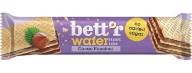 WAFELEK Z KREMEM ORZECHOWO - KAKAOWYM BEZ DODATKU CUKRÓW BIO 30 g - BETT'R BETT'R (smoothie, kremy, praliny) WAFELEK Z KREMEM ORZECHOWO - KAKAOWYM BEZ DODATKU CUKRÓW BIO 30 g - BETT'R BETT'R (smoothie, kremy, praliny)
