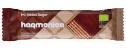 WAFELEK Z SAMOPSZY Z KREMEM MLECZNO - KAKAOWYM W POLEWIE Z MLECZNEJ CZEKOLADY BEZ DODATKU CUKRÓW BIO 40 g - HARMONICA HARMONICA (wafelki)