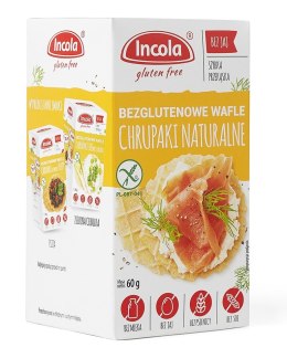 WAFLE KUKURYDZIANE NATURALNE BEZGLUTENOWE 60 g - INCOLA INCOLA (bezglutenowe pieczywo i wafle)