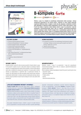 WITAMINA B-COMPLEX FORTE 30 TABLETEK - PHYSALIS PHYSALIS (olejki eteryczne, suplementy)