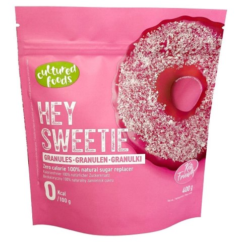 ZAMIENNIK CUKRU W GRANULKACH "HEY SWEETIE" BEZGLUTENOWY 400 g - CULTURED FOODS CULTURED FOODS (zamienniki wegańskie) ZAMIENNIK CUKRU W GRANULKACH "HEY SWEETIE" BEZGLUTENOWY 400 g - CULTURED FOODS CULTURED FOODS (zamienniki wegańskie)