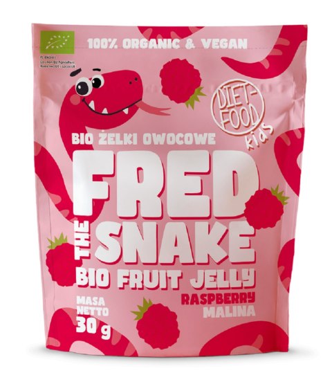 ŻELKI MALINA BEZ ŻELATYNY BIO 30 g - DIET-FOOD (FRED THE SNAKE) DIET-FOOD ŻELKI MALINA BEZ ŻELATYNY BIO 30 g - DIET-FOOD (FRED THE SNAKE) DIET-FOOD