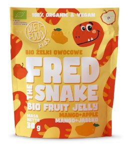 ŻELKI MANGO - JABŁKO BEZ ŻELATYNY BIO 30 g - DIET-FOOD (FRED THE SNAKE) DIET-FOOD