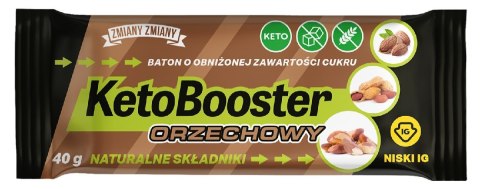 BATON ORZECHOWY "KETO BOOSTER" BEZGLUTENOWY 40 g - ZMIANY ZMIANY ZMIANY ZMIANY (batony) BATON ORZECHOWY "KETO BOOSTER" BEZGLUTENOWY 40 g - ZMIANY ZMIANY ZMIANY ZMIANY (batony)