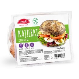 BUŁKA KAJZERKA Z MAKIEM BEZGLUTENOWA (2 szt.) 120 g - INCOLA INCOLA (bezglutenowe pieczywo i wafle)