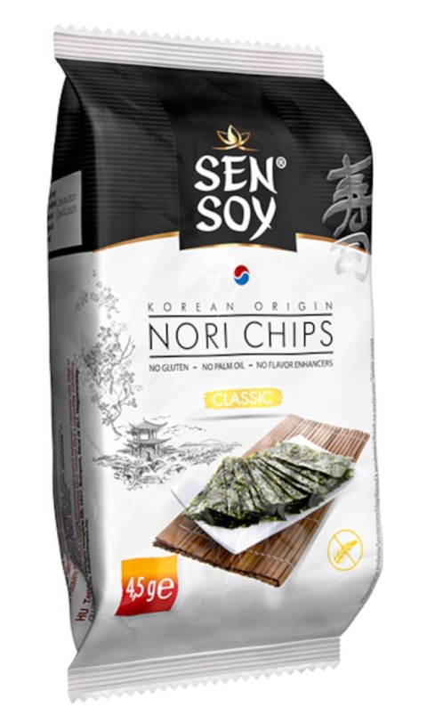 CHIPSY NORI KLASYCZNE BEZGLUTENOWE 4,5 g - SEN SOY SEN SOY (chipsy nori) CHIPSY NORI KLASYCZNE BEZGLUTENOWE 4,5 g - SEN SOY SEN SOY (chipsy nori)