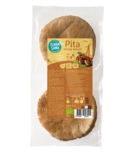 CHLEB PITA PEŁNOZIARNISTY BIO 560 g - TERRASANA TERRASANA (kremy, makarony, sosy sojowe, inne)