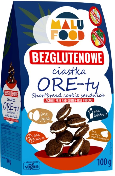 CIASTKA ORE-TY BEZ CUKRU BEZGLUTENOWE 100 g - MALU FOOD MALU FOOD (ciastka) CIASTKA ORE-TY BEZ CUKRU BEZGLUTENOWE 100 g - MALU FOOD MALU FOOD (ciastka)