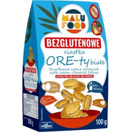 CIASTKA ORE-TY BIAŁE BEZ CUKRU BEZGLUTENOWE 100 g - MALU FOOD MALU FOOD (ciastka)