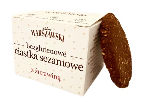 CIASTKA SEZAMOWE Z ŻURAWINĄ BEZGLUTENOWE 150 g - ŁAKOĆ WARSZAWSKI BATON WARSZAWSKI (batony, ciastka, kremy) CIASTKA SEZAMOWE Z ŻURAWINĄ BEZGLUTENOWE 150 g - ŁAKOĆ WARSZAWSKI BATON WARSZAWSKI (batony, ciastka, kremy)