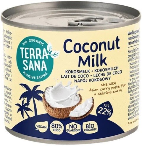 COCONUT MILK - NAPÓJ KOKOSOWY BEZ GUMY GUAR (22 % TŁUSZCZU) BIO 200 ml - TERRASANA TERRASANA (kremy, makarony, sosy sojowe, inne) COCONUT MILK - NAPÓJ KOKOSOWY BEZ GUMY GUAR (22 % TŁUSZCZU) BIO 200 ml - TERRASANA TERRASANA (kremy, makarony, sosy sojowe, inne)