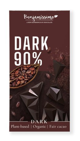 CZEKOLADA GORZKA 90 % BEZGLUTENOWA BIO 60 g - BENJAMISSIMO BENJAMISSIMO (czekolady, migdały, orzeszki)