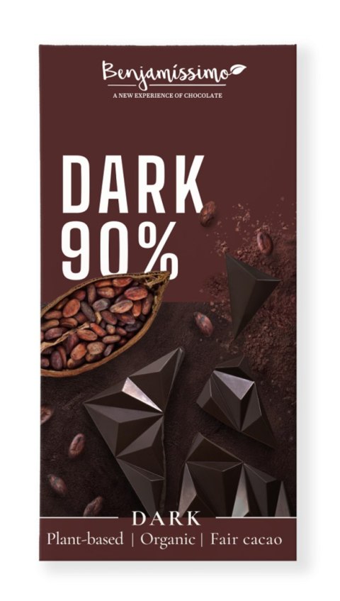 CZEKOLADA GORZKA 90 % BEZGLUTENOWA BIO 60 g - BENJAMISSIMO BENJAMISSIMO (czekolady, migdały, orzeszki) CZEKOLADA GORZKA 90 % BEZGLUTENOWA BIO 60 g - BENJAMISSIMO BENJAMISSIMO (czekolady, migdały, orzeszki)