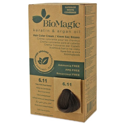FARBA DO WŁOSÓW INTENSYWNY POPIELATY CIEMNY BLOND (6.11) 250 g - BIOMAGIC BIOMAGIC (farby do włosów) FARBA DO WŁOSÓW INTENSYWNY POPIELATY CIEMNY BLOND (6.11) 250 g - BIOMAGIC BIOMAGIC (farby do włosów)