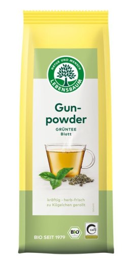 HERBATA ZIELONA GUNPOWDER LIŚCIASTA BIO 100 g - LEBENSBAUM LEBENSBAUM (przyprawy, herbaty, kawy)