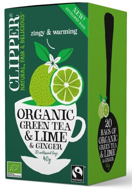 HERBATA ZIELONA Z LIMONKĄ I IMBIREM FAIR TRADE BIO (20 x 2 g) 40 g - CLIPPER CLIPPER (herbaty i herbatki)
