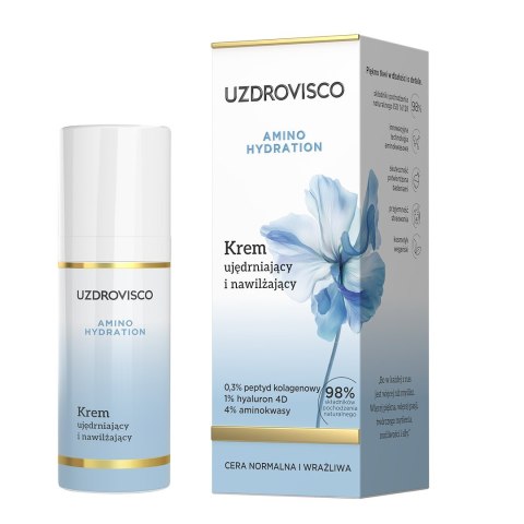 KREM DO TWARZY UJĘDRNAJĄCO - NAWILŻAJĄCY 50 ml - UZDROVISCO (AMINO HYDRATION) UZDROVISCO (kosmetyki) KREM DO TWARZY UJĘDRNAJĄCO - NAWILŻAJĄCY 50 ml - UZDROVISCO (AMINO HYDRATION) UZDROVISCO (kosmetyki)