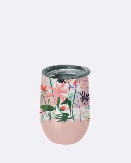 KUBEK ZE STALI NIERDZEWNEJ Z POKRYWKĄ KWIATY 420 ml - CHIC-MIC CHIC-MIC (akcesoria kuchenne)