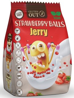 KULKI ZBOŻOWE TRUSKAWKOWE BEZGLUTENOWE 375 g - JERRY GLUTEN OUT JERRY GLUTEN OUT (płatki)