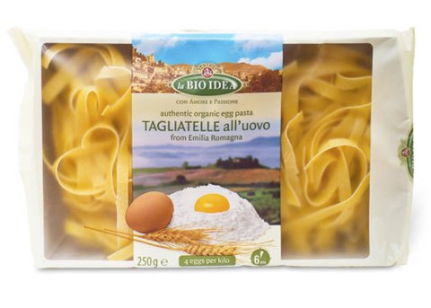 MAKARON (SEMOLINOWY JAJECZNY) TAGLIATELLE BIO 250 g - LA BIO IDEA LA BIO IDEA (makarony, strączkowe,sosy pomidorowe) MAKARON (SEMOLINOWY JAJECZNY) TAGLIATELLE BIO 250 g - LA BIO IDEA LA BIO IDEA (makarony, strączkowe,sosy pomidorowe)