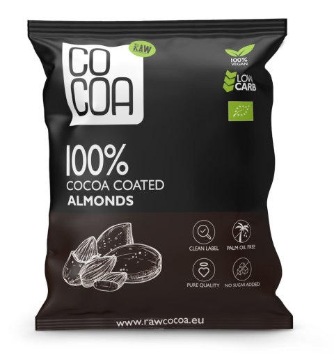 MIGDAŁY W KAKAO BEZ DODATKU CUKRÓW BIO 70 g - COCOA COCOA (czekolady i bakalie w surowej czekoladzie) MIGDAŁY W KAKAO BEZ DODATKU CUKRÓW BIO 70 g - COCOA COCOA (czekolady i bakalie w surowej czekoladzie)