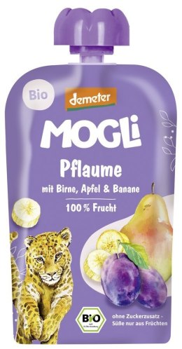 MUS ŚLIWKA - GRUSZKA - JABŁKO - BANAN BEZ DODATKU CUKRÓW OD 1 ROKU DEMETER BIO 100 g - MOGLI MOGLI (musy owocowe, przekąski)