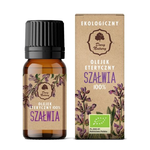 OLEJEK ETERYCZNY SZAŁWIA BIO 10 ml - DARY NATURY DARY NATURY - non food OLEJEK ETERYCZNY SZAŁWIA BIO 10 ml - DARY NATURY DARY NATURY - non food
