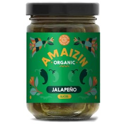 PAPRYKA JALAPENO ZIELONA KROJONA W ZALEWIE BIO 170 g (60 g) - AMAIZIN AMAIZIN (napoje kokosowe, tortilla, chipsy, inne)