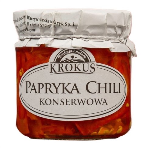 PAPRYKA KONSERWOWA CHILI BEZGLUTENOWA 180 g (90 g) - KROKUS KROKUS (przetwory owocowe i warzywne) PAPRYKA KONSERWOWA CHILI BEZGLUTENOWA 180 g (90 g) - KROKUS KROKUS (przetwory owocowe i warzywne)