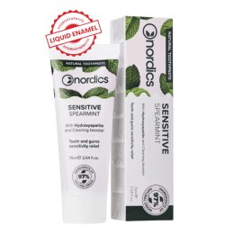 PASTA DO ZĘBÓW REMINERALIZUJĄCA SENSITIVE Z PŁYNNYM SZKLIWEM 75 ml - NORDICS NORDICS (pasty do zębów, szczoteczki)