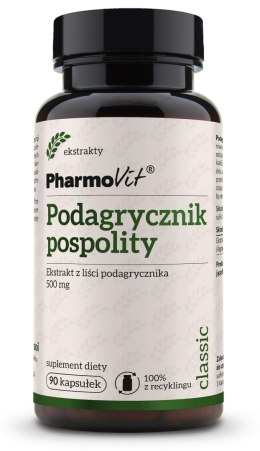 PODAGRYCZNIK POSPOLITY EKSTRAKT (450 mg) BEZGLUTENOWY 90 KAPSUŁEK - PHARMOVIT (CLASSIC) PHARMOVIT (suplementy diety)